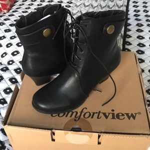 Black ankle booties size 8